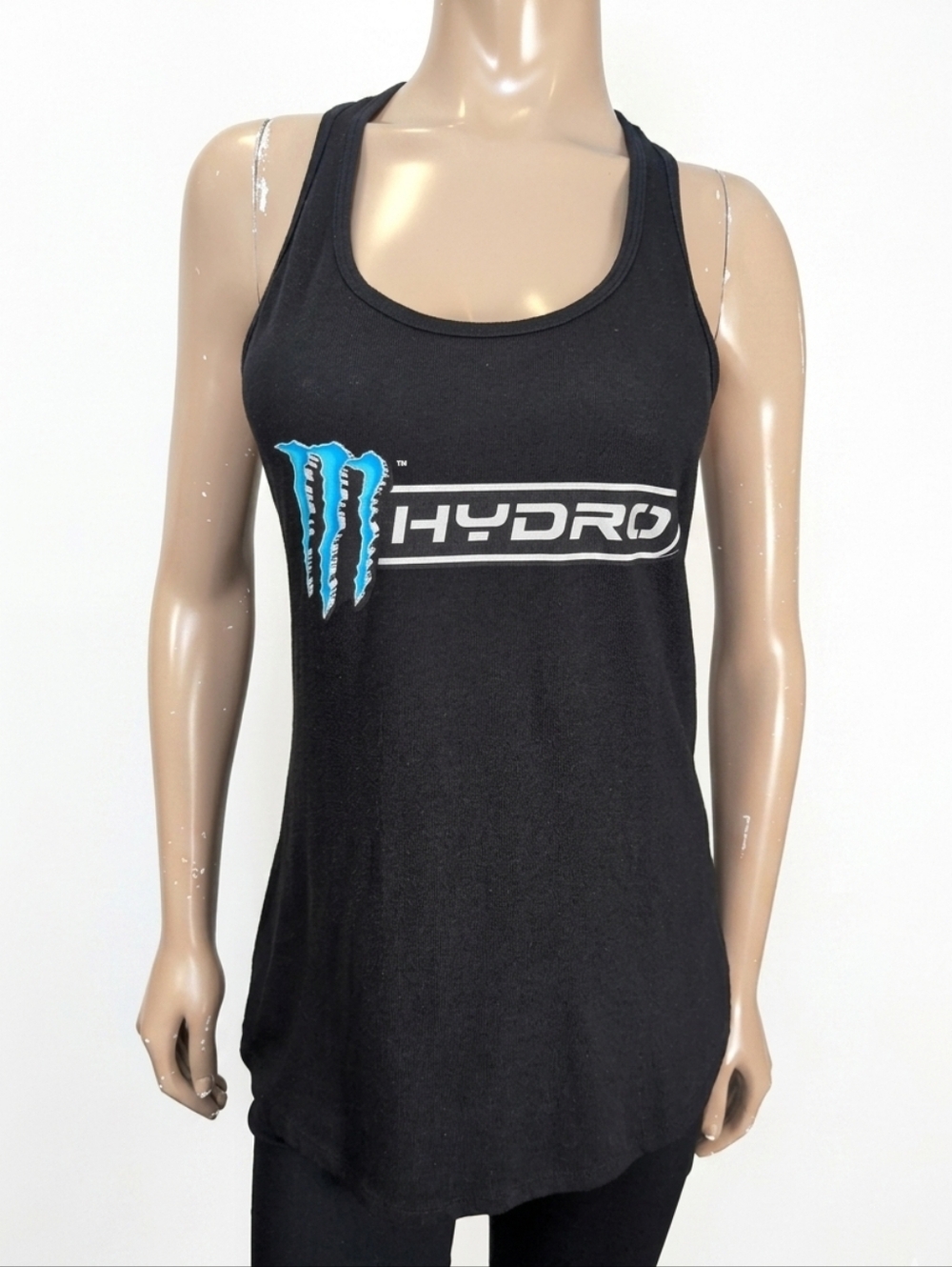 3/$20 Monster Energy Hydro Performance Tank Top Size Large Black Logo Racerback